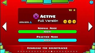 Geometry Dash 22  Active Full Versión  3 monedas  nivel perdido [upl. by Anel743]