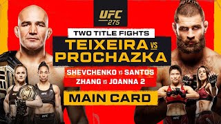 UFC 275 LIVE TEIXEIRA VS PROCHAZKA LIVESTREAM amp FULL FIGHT COMPANION [upl. by Ploch]