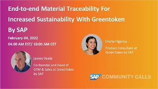 Endtoend Material Traceability For Increased Sustainability With Greentoken By SAP [upl. by Cowden811]