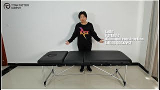 3 Fold Portable Massage Table for Tattoo [upl. by Ecyoj]