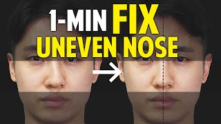 Fix Uneven Nose｜Facial Asymmetry in 1Minute｜Balancing Exercise [upl. by Aicirtan905]