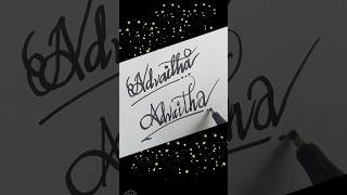 Advaitha 2 different styles comment advaitha calligraphypen [upl. by Netsua]