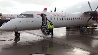 TRIP REPORT  Austrian Airlines ECONOMY  Bombardier Dash Q400  Vienna  Kraków [upl. by Juliann]