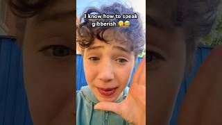 I know how to speak gibberish 🤫😅 funny gibberish language speaking [upl. by Emmerie]