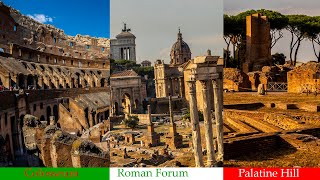 Ancient Rome  Colosseum Roman Forum and Palatine Hill rome colosseum romanforum palestine [upl. by Karb]