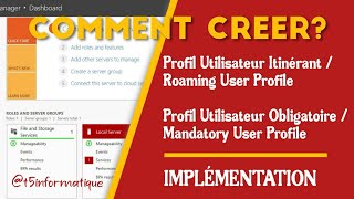 Implémenter Roaming amp Mandatory User Profile [upl. by Haggar363]