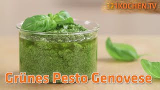 Grünes Pesto selber machen  Rezept für Pesto Genovese  einfach und leicht [upl. by Aztiraj655]