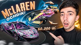 60000 UC McLaren 4 TA MOSHINA OLDIM 🥵 PUBG MOBILE [upl. by Maighdlin]