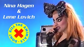 Nina Hagen amp Lene Lovich  Dont Kill The Animals World Music Video Awards 10011987 [upl. by Leahcimauhsoj]