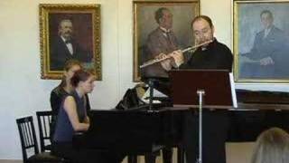 APiazzolla  DVarelas TangoEtude 3 flute and piano [upl. by Mariand543]