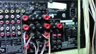 YAMAHA Receiver How to hook up home theater speakers wire [upl. by Coletta317]