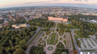 Uppsala Castle and Botaniska Trädgård in birdview [upl. by Eelah471]