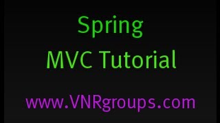 Spring MVC Tutorial  Developing a Spring Framework MVC application stepbystep [upl. by Emixam]