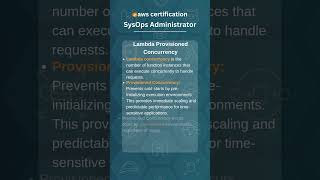 AWS SysOps Certification Tips Lambda Provisioned Concurrency awstraining aws itjobs [upl. by Aney133]