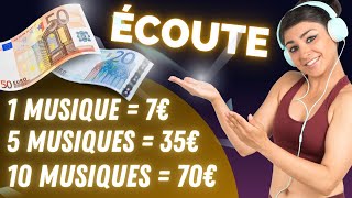 💸 Gagner 7€ pour CHAQUE MUSIQUE écoutée  Gagner de largent en ligne simplement [upl. by Vergne]