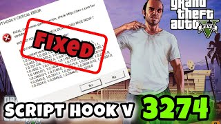 FIX Script Hook V Critical Error FATAL Unknown Game Version in GTA 5  VERSION 3274 [upl. by Notneb840]