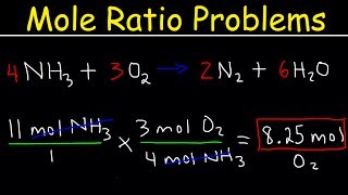 Stoichiometry Mole to Mole Conversions  Molar Ratio Practice Problems [upl. by Innig]