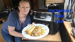 Ninja Fried Rice  Egg fried rice Air Fryer Rice [upl. by Chick]