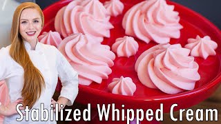 How to Make Stabilized Whipped Cream EASY Frosting Recipe for Cakes amp Desserts [upl. by Washington]