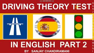 Spanish Driving Theory Test in English Part 2 [upl. by Eirrod]