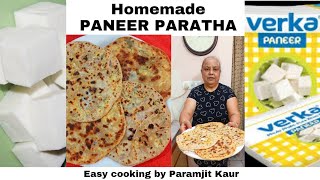 Homemade PANEER PARATHA [upl. by Ahsok]