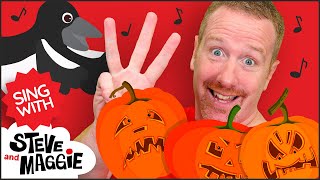 Five Little Halloween Monsters Song for Kids  Songs for kids  Sing with Steve and Maggie [upl. by Garth202]