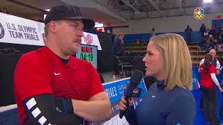 Olympic Mixed Doubles Curling Trials  Matt Hamilton Talks MidGame Improvements [upl. by Kcirrek]