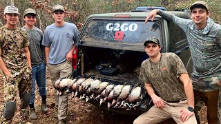 Hunting Georgia Wood Ducks in a Beaver Pond8 Man Limit [upl. by Couhp309]