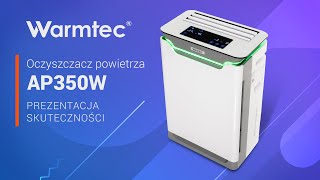 Oczyszczacz powietrza Warmtec Ap350W  prezentacja skuteczności [upl. by Nodearb]