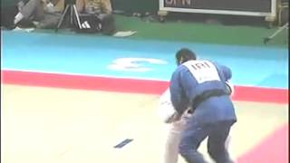 JUDO 2003 World Championships Yasuyuki Muneta 棟田 康幸 JPN  Sayed Mahmoud Miran IRI [upl. by Acinhoj]