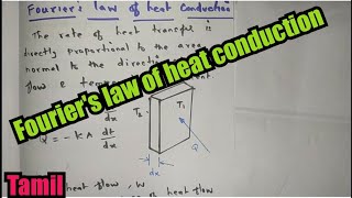 Fouriers law of heat conductionTamilPkalaiyarasan [upl. by Atekin]