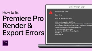 How To Fix Premiere Pro Render and Export Errors [upl. by Eecram]