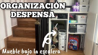 ASÍ ORGANIZO EL MUEBLE BAJO LA ESCALERA ✅ GUARDANDO DESPENSA 🛍️ IDEAS PARA ORGANIZAR TU HOGAR‼️ [upl. by Evette147]