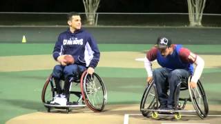 Best Catches In Wheelchair Football History [upl. by Euqinamod335]