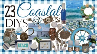 23 COASTAL DECOR DIYS  HIGHEND HOME DECOR ON A BUDGET MADE WITH DOLLAR TREE amp OTHER ITEMS [upl. by Elamor]