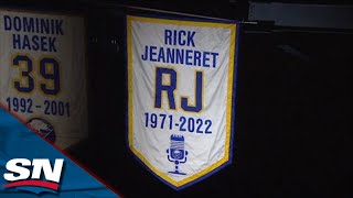 Sabres Honour Legendary Announcer Rick Jeanneret With Touching Ceremony [upl. by Geordie475]