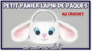 Comment faire un petit panier lapin pour Pâques au crochet  tuto pas à pas [upl. by Ahsotan]