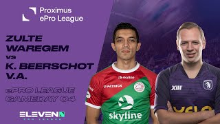 NL  SV Zulte Waregem  K Beerschot VA Proximus ePro League  Speeldag 04 [upl. by Noirret]