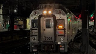 NJT Multilevel 7007 leads NJTR 813 into SSY 92124 [upl. by Eirena972]