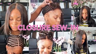 How To GLUELESS HD Closure SewIn  Very Detailed  Jasmine K amp The Pretty Lounge [upl. by Ainadi]