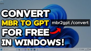 How to Convert MBR to GPT Without Losing Data for FREE Tutorial [upl. by Nylanaj]