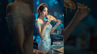 The woman fuses with a pizza on AGT americagottelent magic fusion miracle agt shorts [upl. by Aiceila]