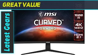 MSI G321CU 32quot Gaming Monitor Review  4K 144Hz Adaptive Sync [upl. by Alathia575]