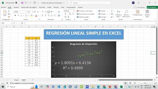 Regresión Lineal Simple en Excel [upl. by Nyrat843]