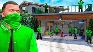 MANSÃO DO FRANKLIN VIROU UMA BASE DA GANGUE NO GTA 5 [upl. by Leirvag]