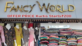 Tnagar Fancy world shop offer price Kurtis starts₹200 to ₹599 only office wearcollege wear dresses [upl. by Ennoirb]