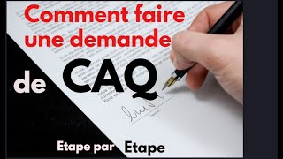 Comment faire une demande de CAQ en 2024 Etape par étape  Immigration Canada [upl. by Renner]