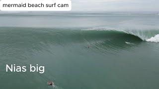 nias big raw mermaid beach surf cam [upl. by Olra]