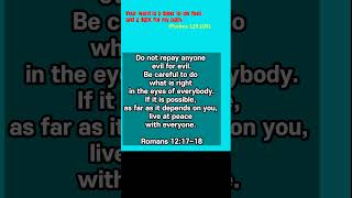 Todays Bible Verse Romans 121718 by missionary Choi jesus bible [upl. by Ynattyrb]