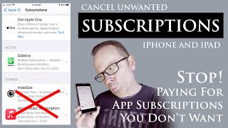 How To Cancel UNWANTED iPhone and iPad App Subscriptions STOP PAYING Every Month [upl. by Tobin695]